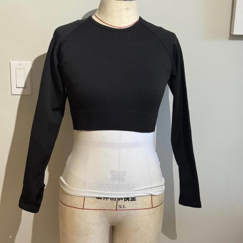 AYBL Cropped Long Sleeve Shirt women's Size M